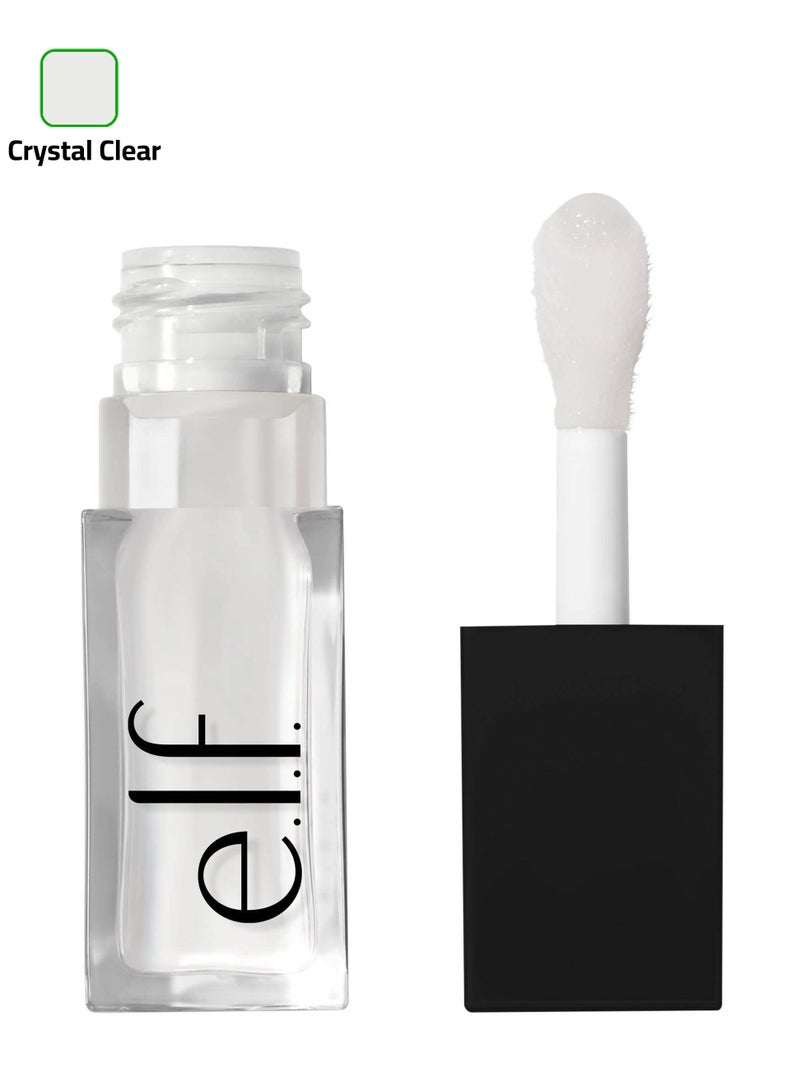 elf Glow Reviver Lip Oil, Nourishing, Tinted Lip Oil for a High Gloss Finish, Enriched with Jojoba Oil Crystal Clear - Image 1