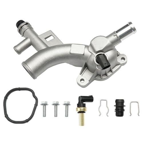 BELKEBIR Aluminum Engine Coolant Housing Water Outlet Compatible with 2011-2016 Chevy Cruze, 2012-2020 Chevy Sonic, 2015-2020 Chevy Trax, 2013-2019 Buick Encore 1.4L Replaces 25193922 902-846 55565334 15-11105 - Image 1