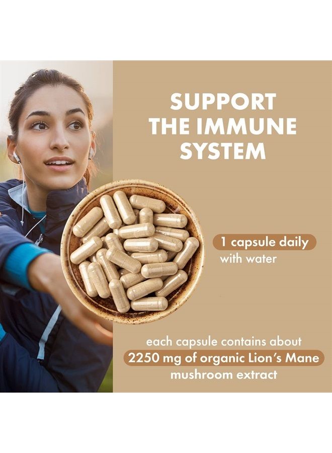 PURE ESSENCE LABS MyPure Lions Mane 4X Mushroom Supplement, 100% Real Mushroom Extract for Immune Support, Combat Stress and Build Energy, Immune Booster for Men and Women, 30 Capsules - Image 2