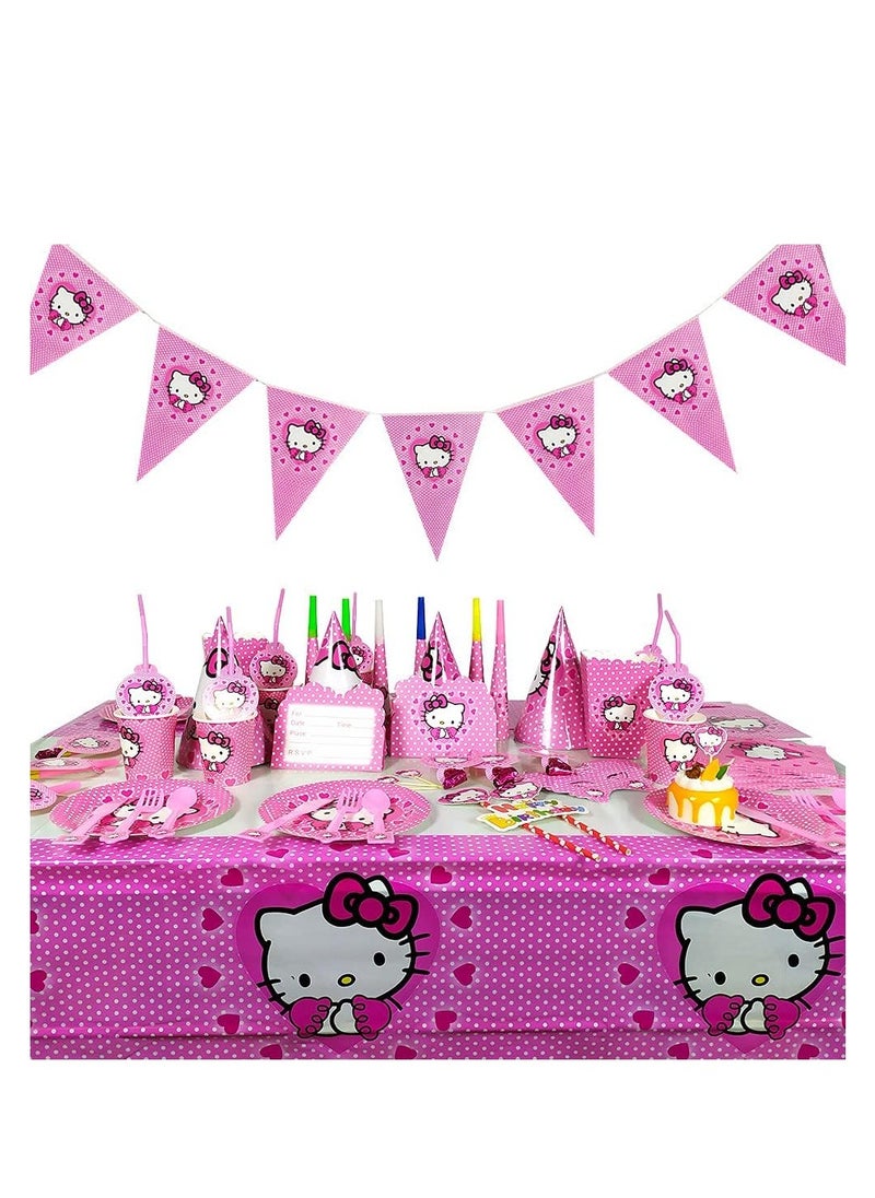 Brain Giggles Brain Giggles Hello Kitty Theme Disposable Tableware 16 items/set for 10 people  - Image 1