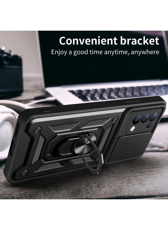 اس-توب جراب لهاتف OPPO Reno5 4G / 5G بتصميم غطاء كاميرا منزلق من مادة TPU الهجينة لهاتف الكمبيوتر الشخصي - Image 5