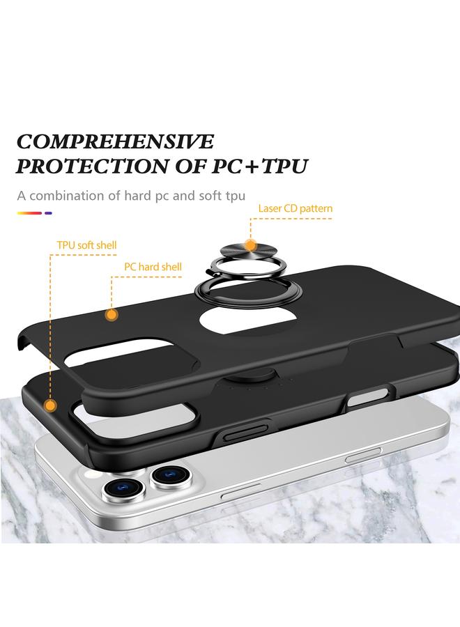 S-TOP Case For iPhone 15 Pro Magnetic Ring Holder Phone Case - Image 4