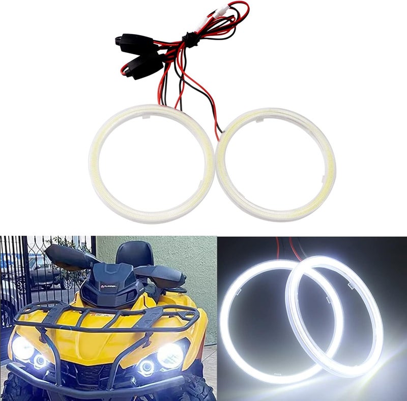 Qasim 110MM COB LED Halo Ring Angel Eyes Headlight - Image 1
