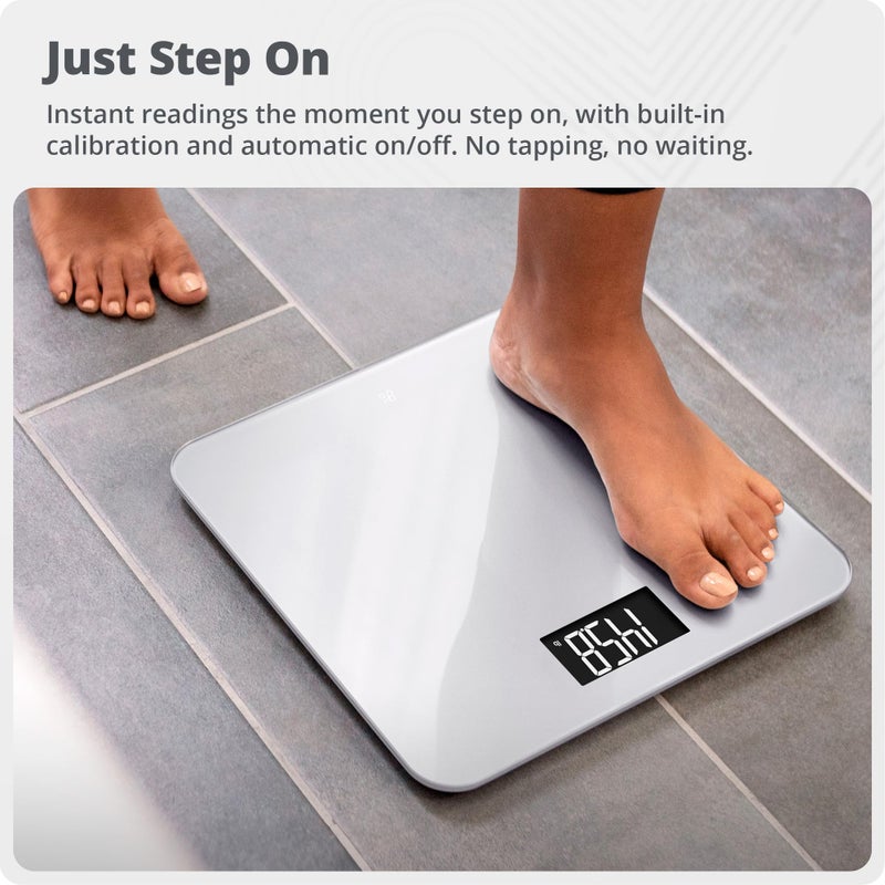 Greater Goods Digital AccuCheck Bathroom Scale for Body Weight, Capacity up to 400 lbs, Batteries Included, Pearl Gray - Image 4