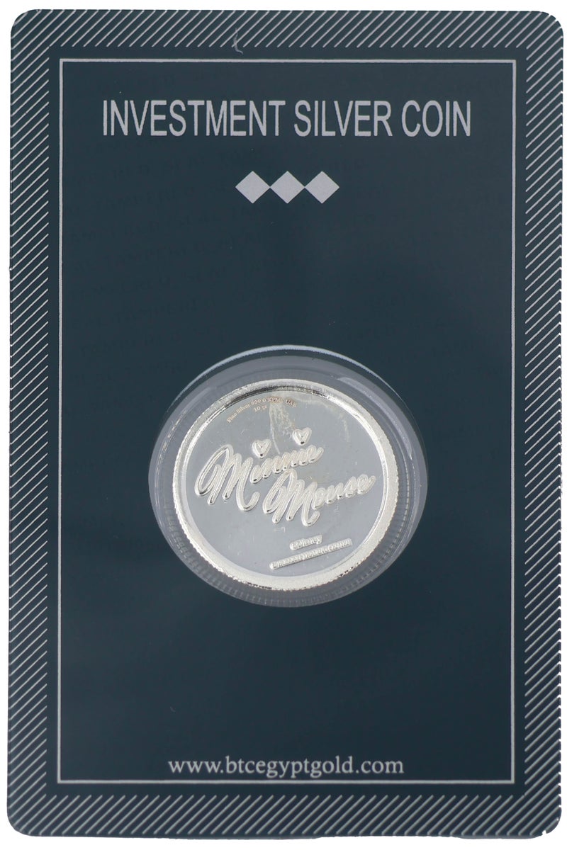 BTC 10 Gram Minnie Mouse 999 Silver Bullion Coin - Image 2
