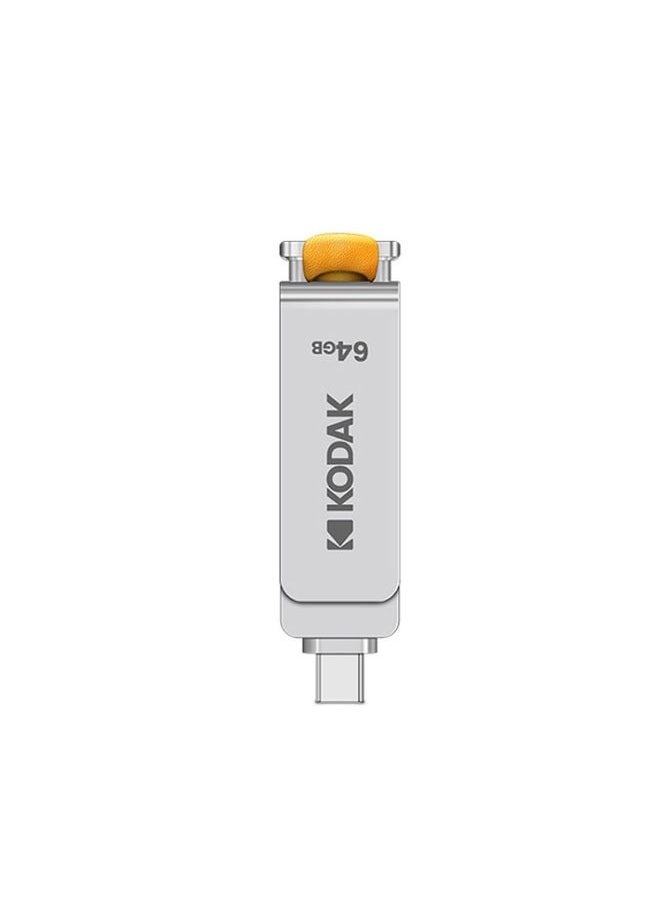 BURAQ - Kodak K243C 2 In 1 Type-C/USB-C + USB3.1 High-speed Transfer U disk, Capacity: 64GB - Image 1
