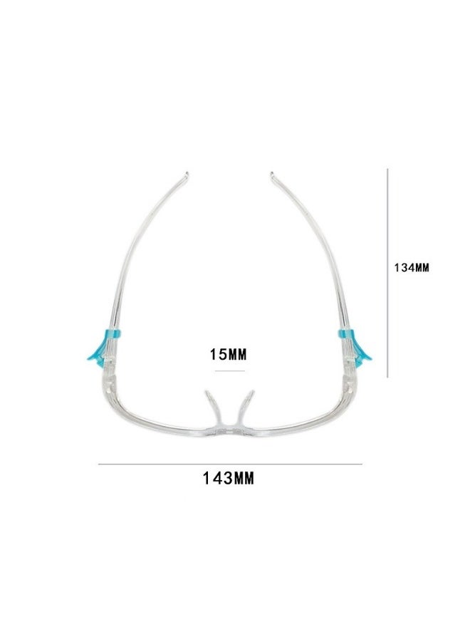 HALAMODO - Face Shields with Glasses Frames Ultra Clear Protective Full Face Safety Shields Transparent Anti-Fogging Film Protect Eyes and Face for Men and Women Ideal for Most Workplaces - Image 1