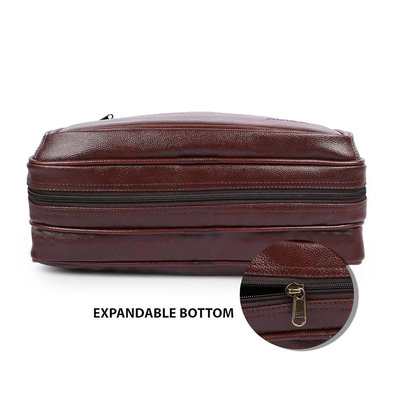 ADISA Laptop Messenger Office Bag Briefcase for Work for Men (LB6051-BRO) - Image 5