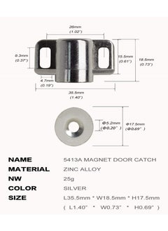 Y&D SYOSI 4 Pack Magnetic Cabinet Door Catch with Magnets for Latch Closer, Kitchen Closet Closing Silver  - Image 3
