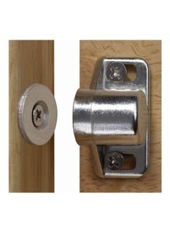 Y&D SYOSI 4 Pack Magnetic Cabinet Door Catch with Magnets for Latch Closer, Kitchen Closet Closing Silver  - Image 1