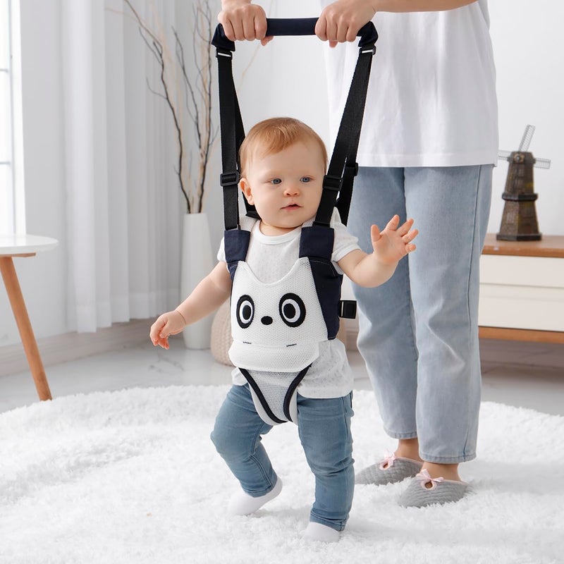 AVIZCVE Baby Walking Harness, Handheld Kids Walker Helper, New Upgrade Breathable and Adjustable Toddler Infant Walker Harness Assistant Belt with Instructions for 7-24 Month (Breathable Dark Blue Panda) - Image 2