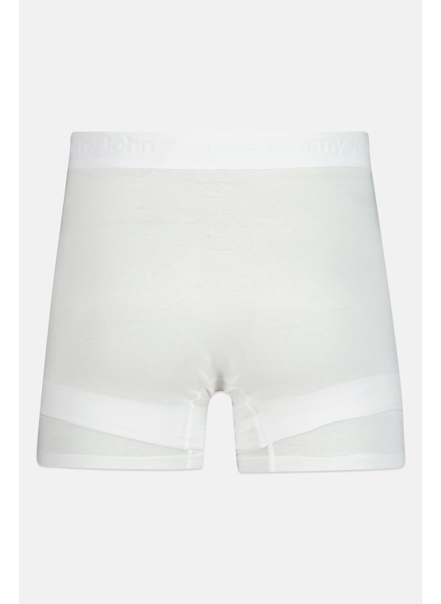 Tommy John - Men 2 Pieces 9 Inseam Plain Boxer Briefs, Black/White - Image 1