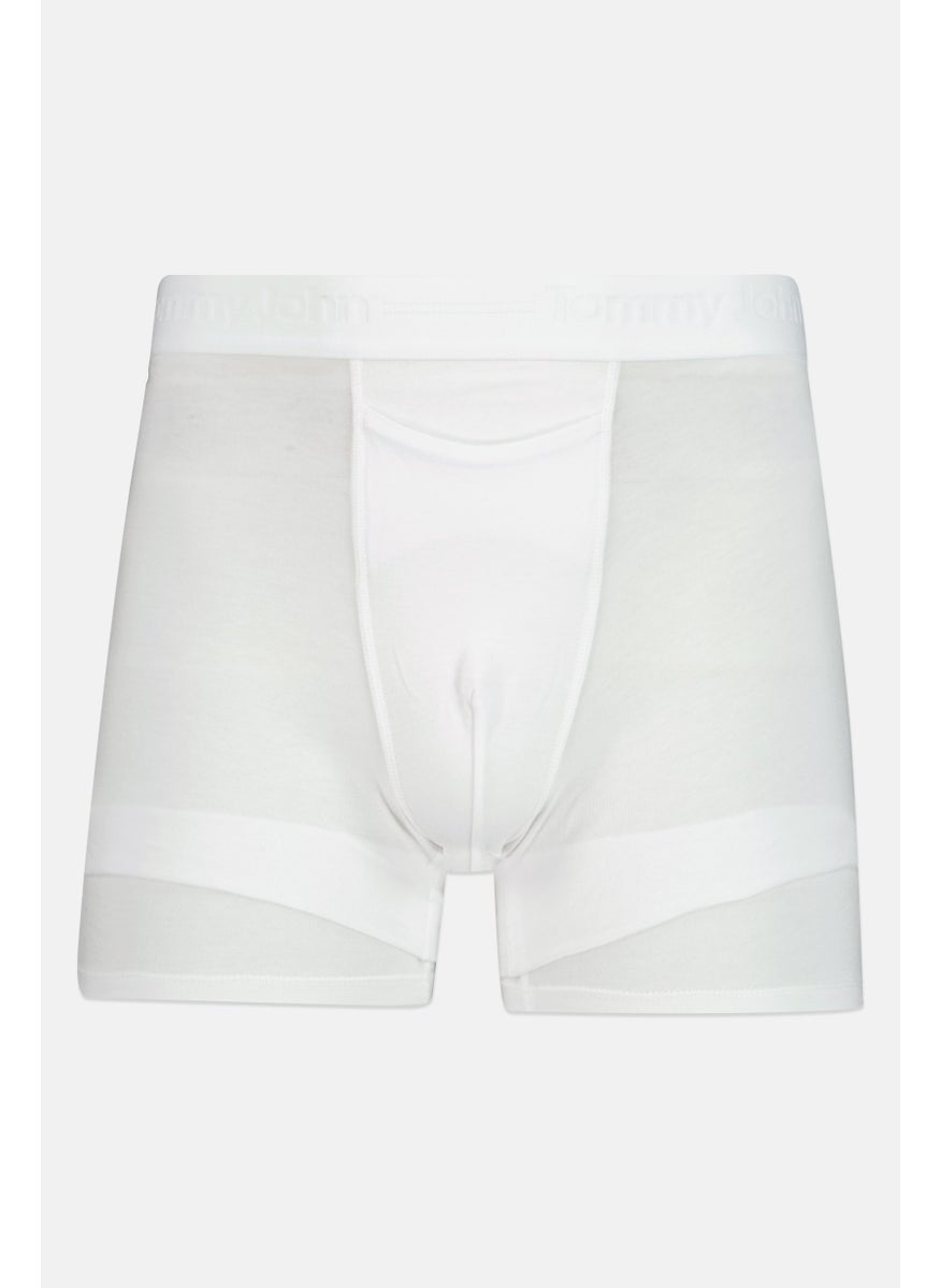 Tommy John - Men 2 Pieces 9 Inseam Plain Boxer Briefs, Black/White - Image 1