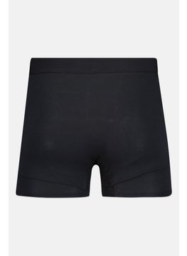 Tommy John Men 2 Pieces 9 Inseam Plain Boxer Briefs, Black/White  - Image 3