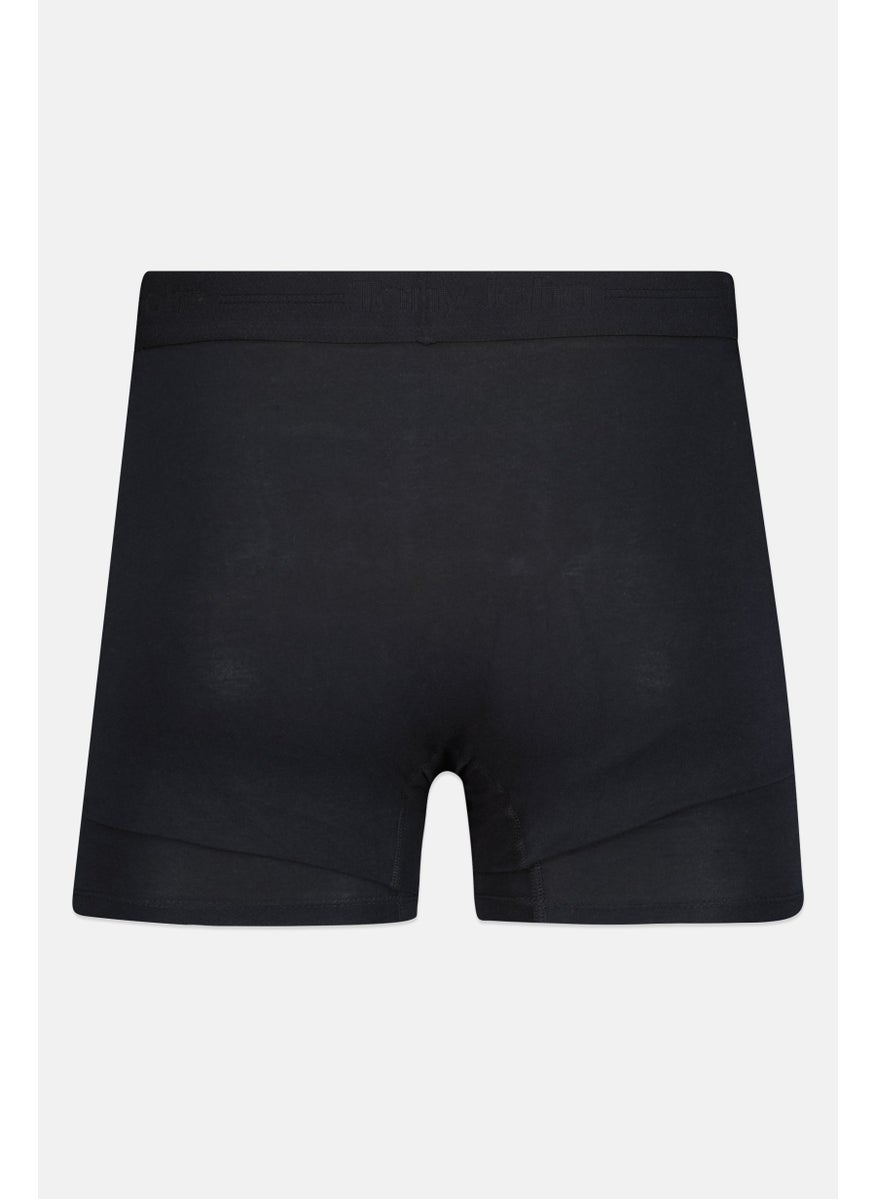Tommy John - Men 2 Pieces 9 Inseam Plain Boxer Briefs, Black/White - Image 1