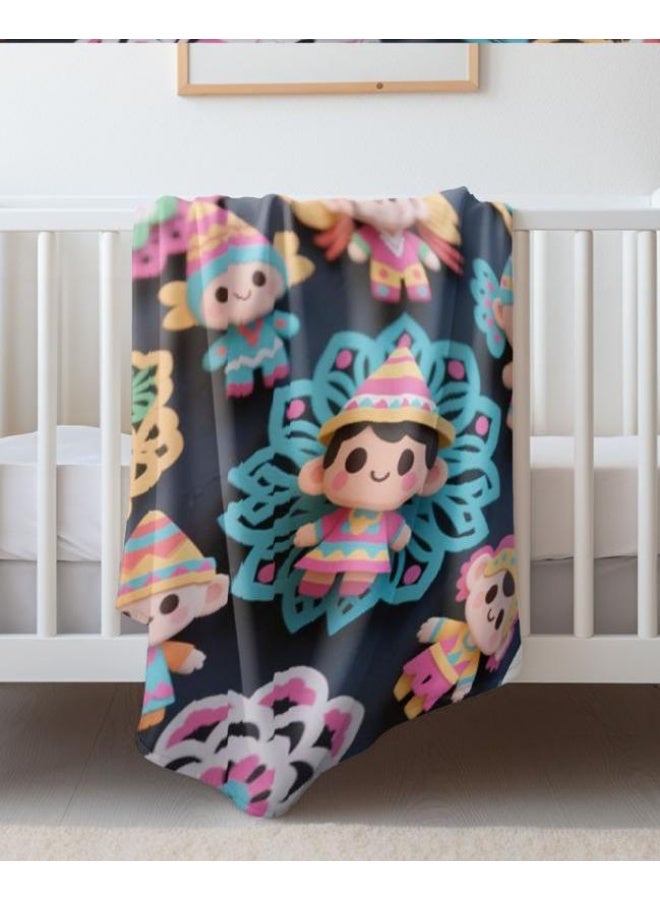 عام بطانية رقيقة من الفانيلا الكرتونية للأطفال أو الطلاب (دافئة ومريحة ومناسبة للنوم والألعاب) 100 سم * 150 سم - 166 - Image 3