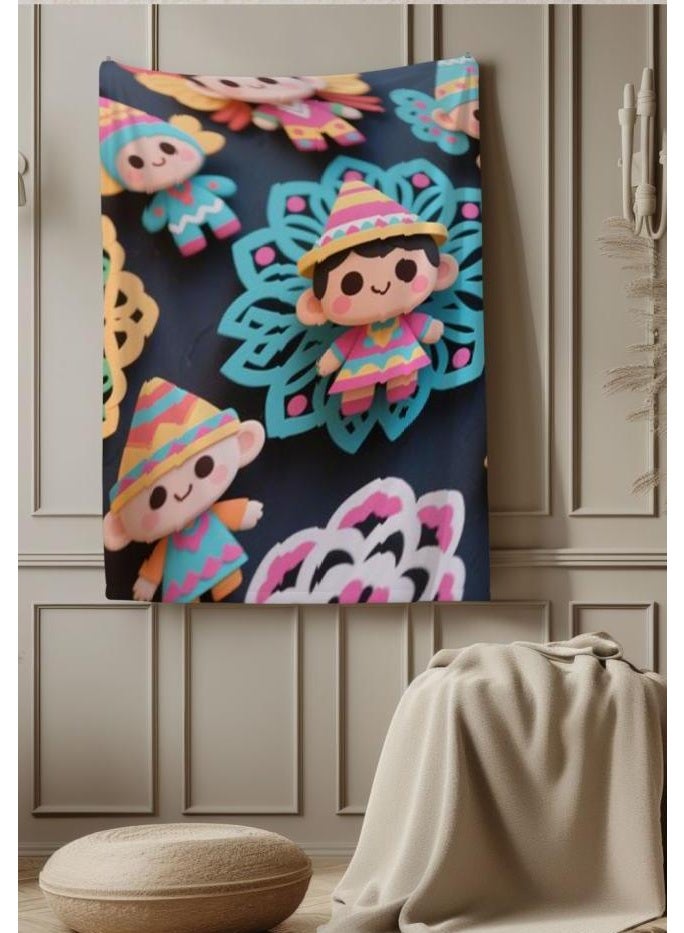 عام بطانية رقيقة من الفانيلا الكرتونية للأطفال أو الطلاب (دافئة ومريحة ومناسبة للنوم والألعاب) 100 سم * 150 سم - 166 - Image 1