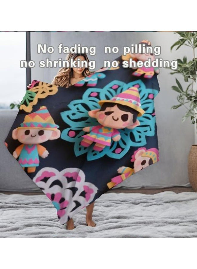 عام بطانية رقيقة من الفانيلا الكرتونية للأطفال أو الطلاب (دافئة ومريحة ومناسبة للنوم والألعاب) 100 سم * 150 سم - 166 - Image 4