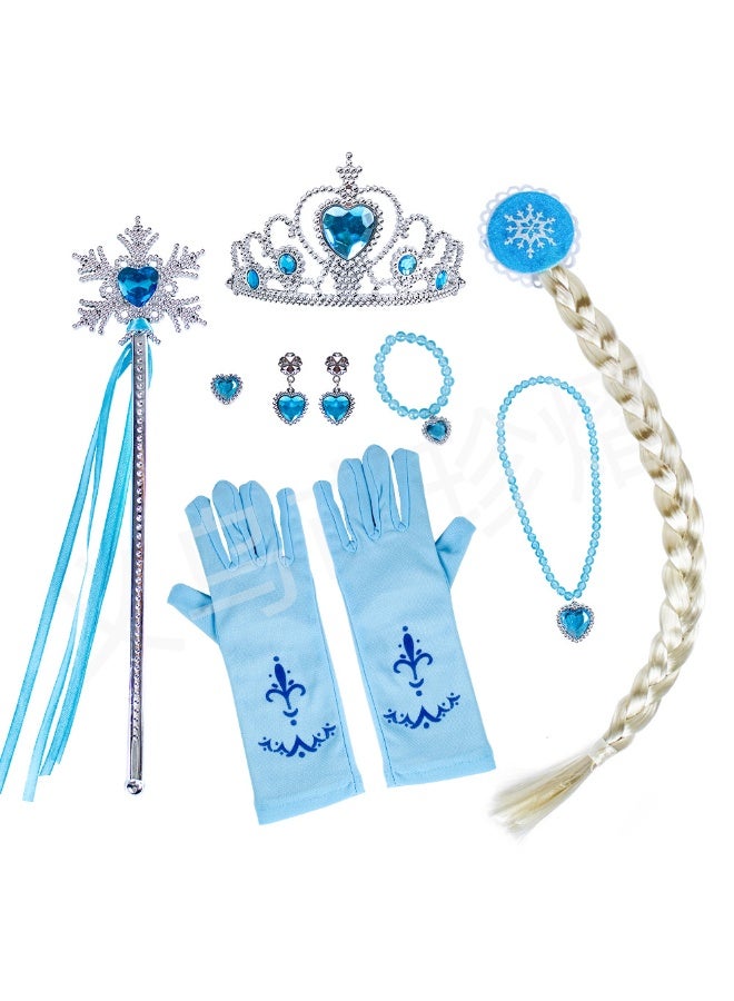 مجموعة ملابس تنكرية للأميرة إلسا وبيل وسوفييا مكونة من 8 قطع