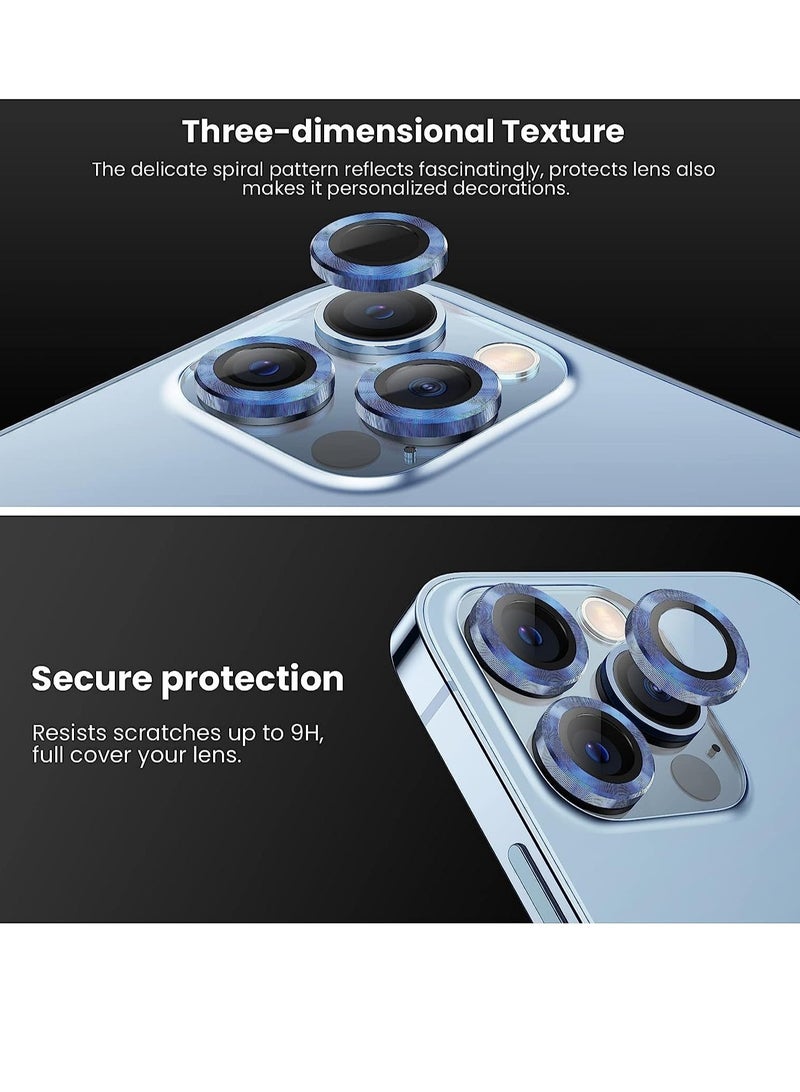 ELTRAZONE iPhone 13 Pro Max Camera Lens Protector, 9H Tempered Glass Camera Cover Screen Protector Metal Individual Ring - Image 4
