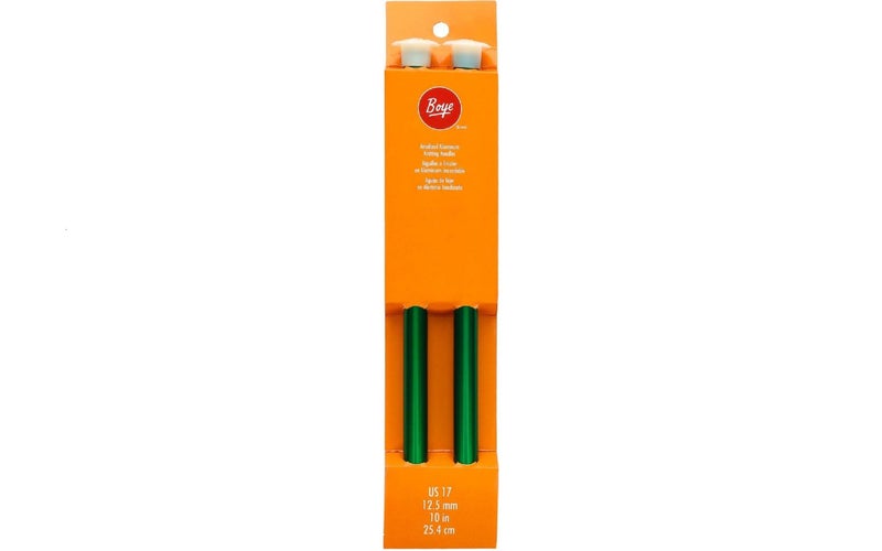 Boye 3216327017M Aluminum Knitting Needles Size 17 125mm 10 Green
