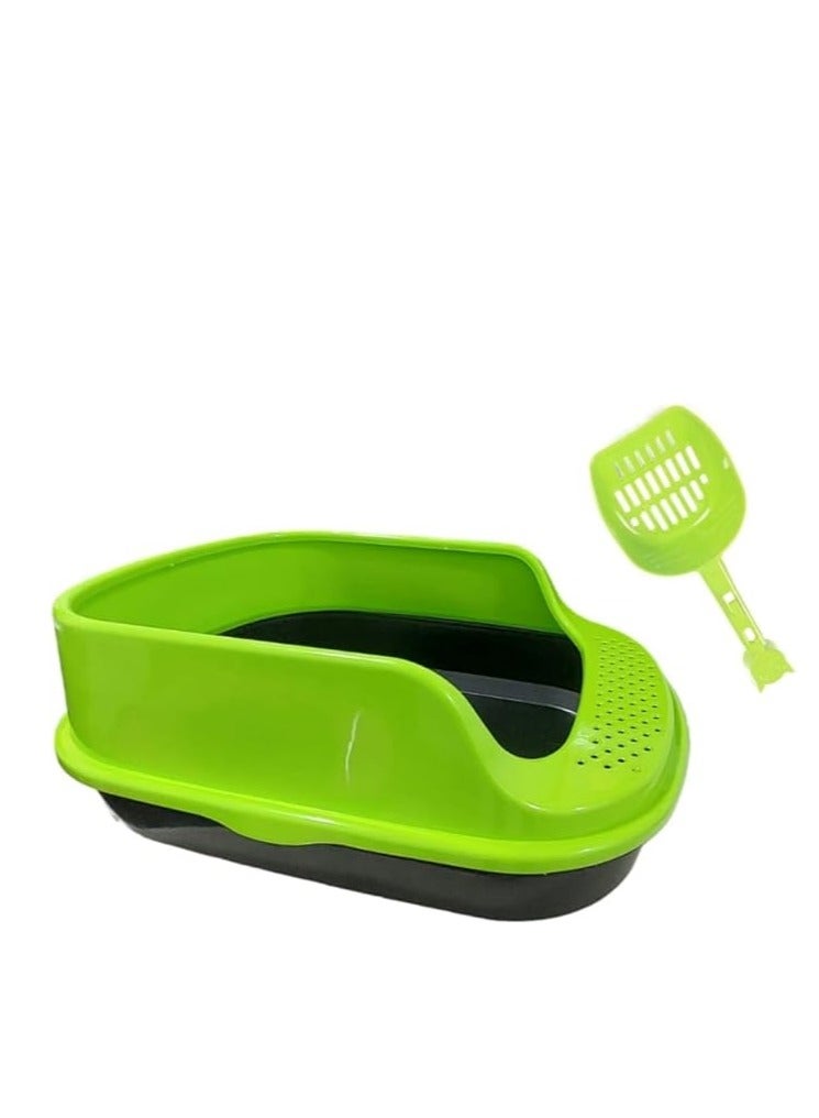 Cat Litter Box With Cat Litter Scoop Large Size Litter Box Premium Quality Easy to Carry and Clean - Image 1