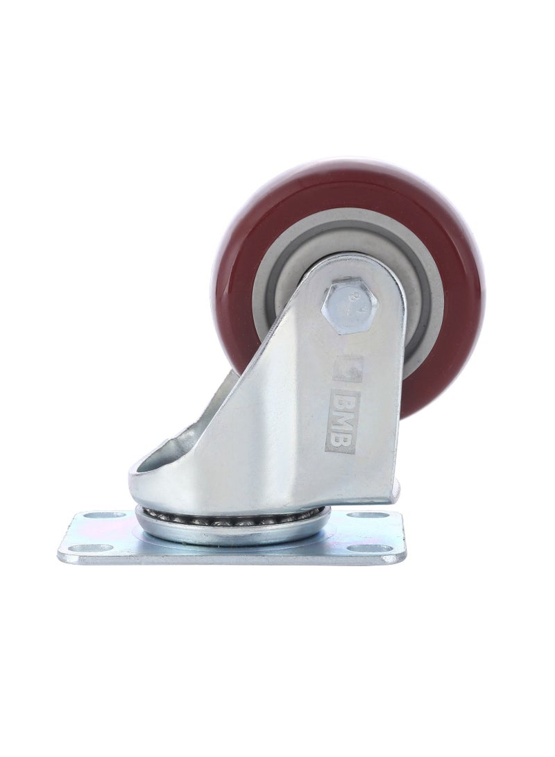 بي إم بي تولز طقم عجلات متحركة مع كرة مزدوجة مكون من قطعتين - 100 ملم - أحمر - Image 2