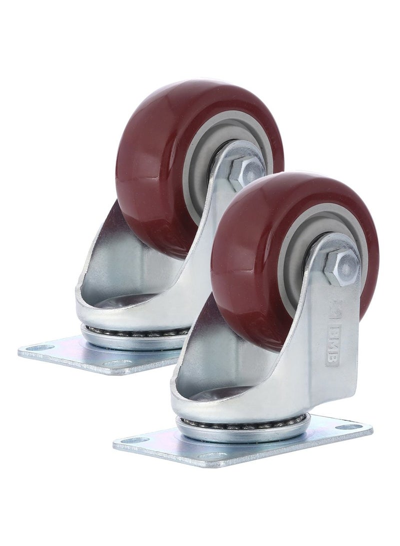 بي إم بي تولز طقم عجلات متحركة مع كرة مزدوجة مكون من قطعتين - 100 ملم - أحمر - Image 1