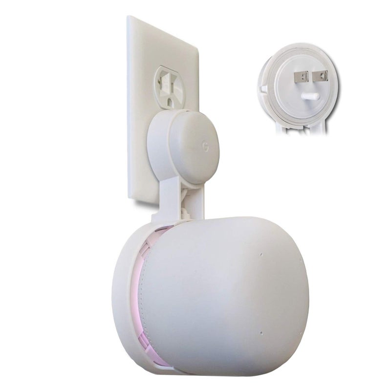 Mount Genie Nest WiFi Point Genie: The Simplest Lowest Profile Outlet Holder Mount for Google Nest WiFi Point | Reinforced Support | Great Sound | Open Access | No Messy Screws! (1-Pack) - Image 1