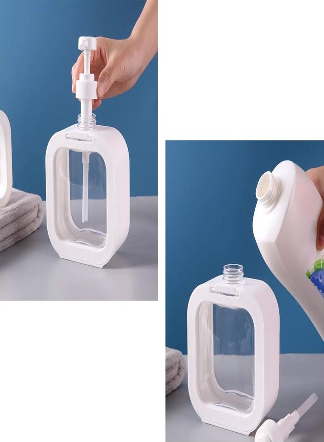 ZEVESTY Clear Plastic Liquid Soap Dispenser for Bathroom/Kitchen - Pack of 2 (500 ml) | Countertop/Table Top Pump Bottle for Hand Soap, Dish Soap, Lotion | Multicolor - Image 4