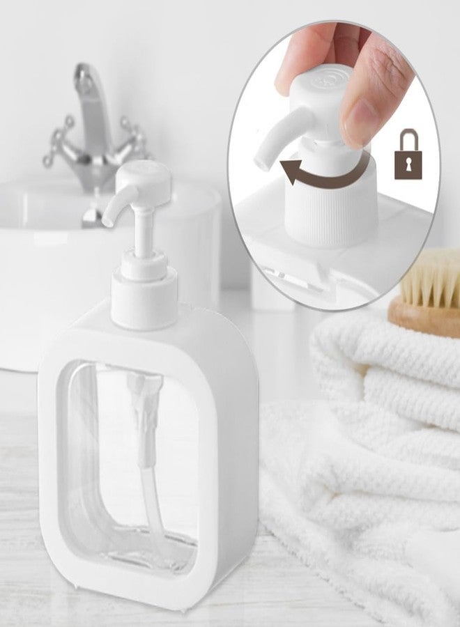 ZEVESTY Clear Plastic Liquid Soap Dispenser for Bathroom/Kitchen - Pack of 2 (500 ml) | Countertop/Table Top Pump Bottle for Hand Soap, Dish Soap, Lotion | Multicolor - Image 3