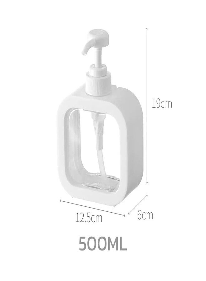 ZEVESTY Clear Plastic Liquid Soap Dispenser for Bathroom/Kitchen - Pack of 2 (500 ml) | Countertop/Table Top Pump Bottle for Hand Soap, Dish Soap, Lotion | Multicolor - Image 5