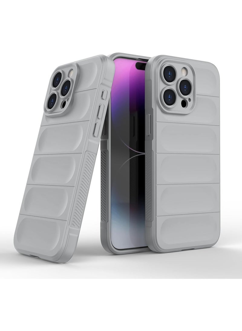Premium Protection Back Silicone Case Compatible with Iphone 13 Pro Max Magic Shield Shockproof Case with Camera Protection (Grey) - Image 1
