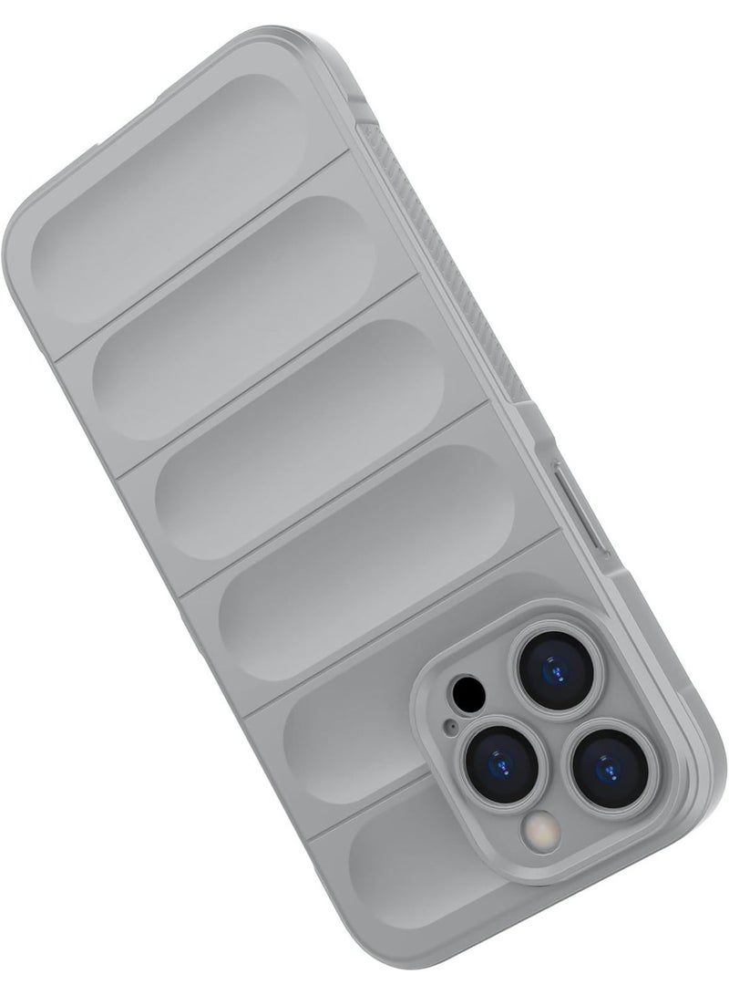 Premium Protection Back Silicone Case Compatible with Iphone 13 Pro Max Magic Shield Shockproof Case with Camera Protection (Grey) - Image 4