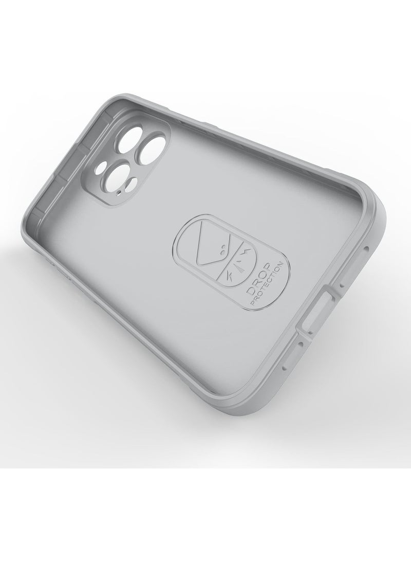 Premium Protection Back Silicone Case Compatible with Iphone 13 Pro Max Magic Shield Shockproof Case with Camera Protection (Grey) - Image 3