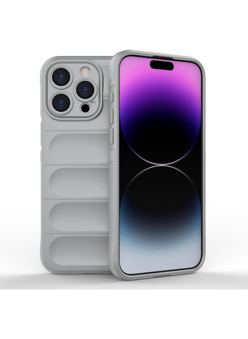 Premium Protection Back Silicone Case Compatible with Iphone 13 Pro Max Magic Shield Shockproof Case with Camera Protection (Grey) - Image 2