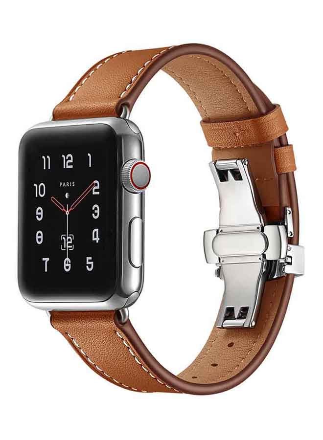 Voberry Replacement Band Strap For Apple Watch 4 44mm Brown - Image 4