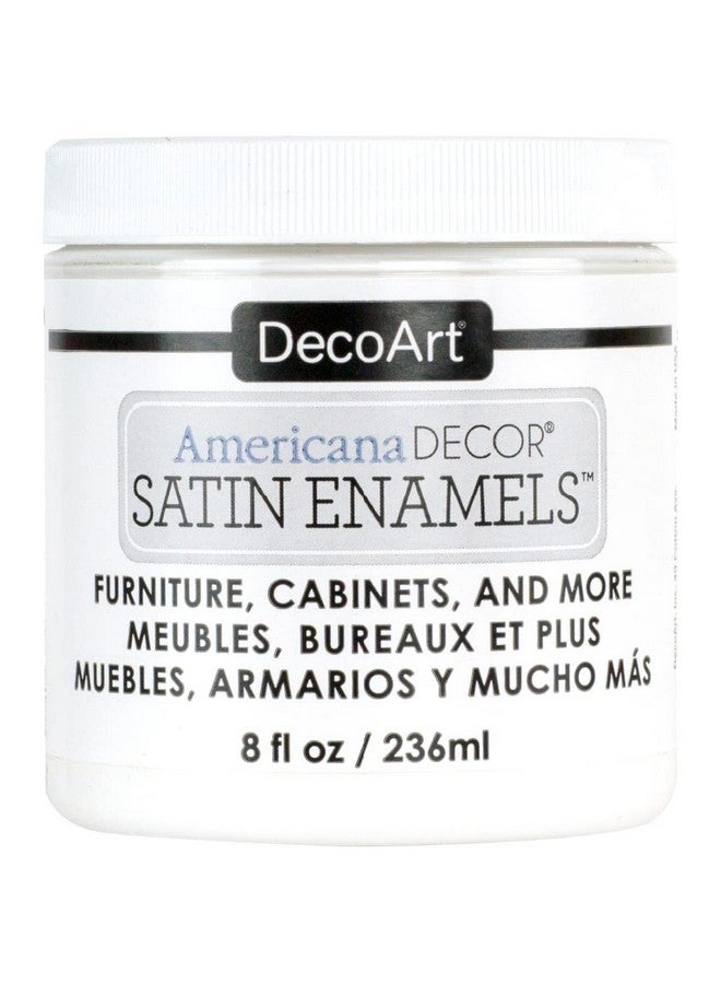 ديكوآرت طلاء أكريليك مينا الساتان 8 فلوريدا. أوز. مرطبان أبيض نقي (عبوة من قطعة واحدة) - Image 1