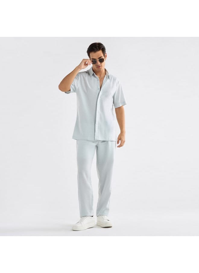 FAV Regular Fit Solid Shirt with Short Sleeves  - Image 2