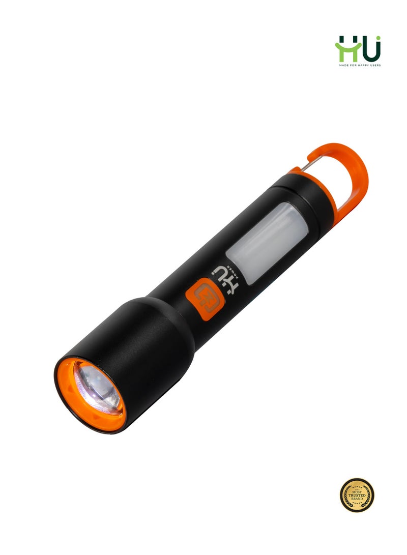 إتش يو كشاف LED قابل للشحن – ضوء أبيض وأحمر مع زوم قابل للتعديل وشحن Type-C - Image 5