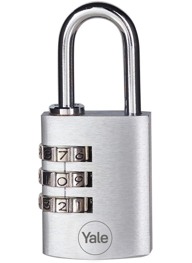 Yale Yale Padlock Combination Brass 30Mm Chrome Plated 3Dialkeys  - Image 5