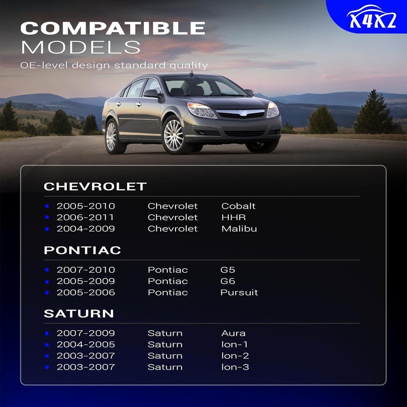 X4XZ روابط شريط الاستقرار من سبائك الزنك والنيكل 11.8 بوصة لشيفروليه كوبالت 2005-10، HHR 2006-11، ماليبو 2004-12 / بونتياك G5 2007-10، بونتياك G6 2005-09، بورسوت 2005-06 / ساترن أورا 2007-10 / أيون 2003-07 K80252 - Image 2