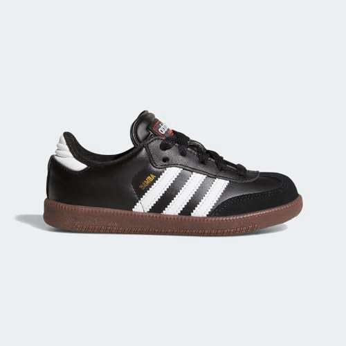 adidas Boy's Samba Classic Soccer Shoe, Black/White/Black, 13.5 Little Kid - Image 3