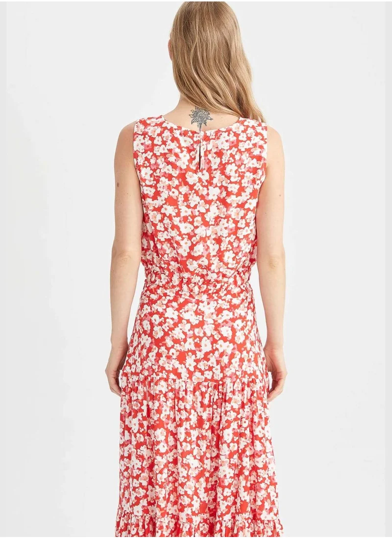DeFacto Sleeveless Floral Print Blouse