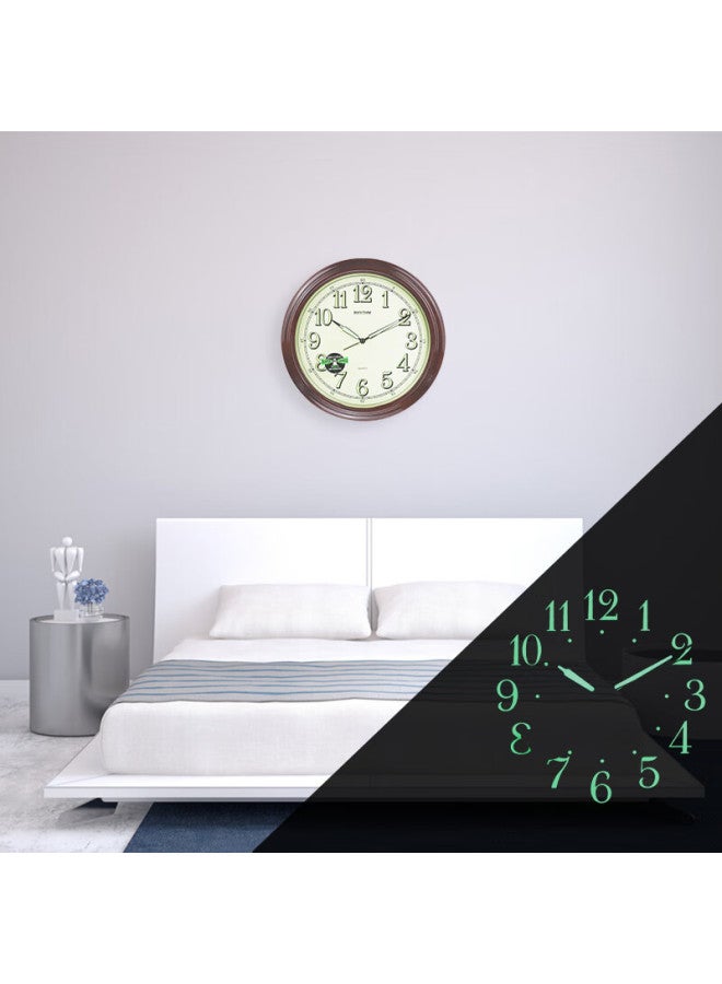 Rhythm Wall Clock, Living Room And Bedroom Quiet Clock, Wall-mounted Creative Luminous Simple Timepiece, 36cm Cmg713nr06 - Image 3
