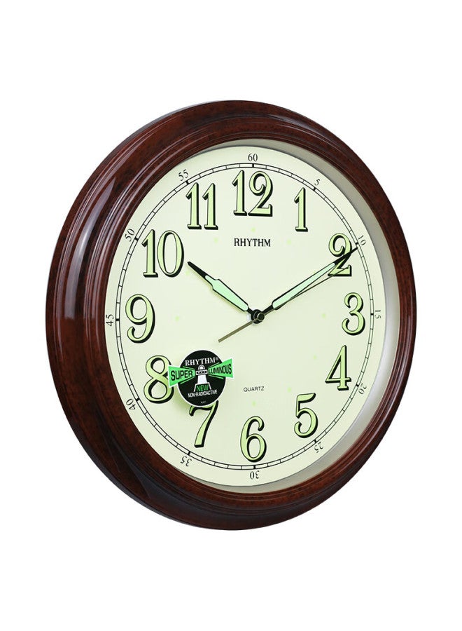 Rhythm Wall Clock, Living Room And Bedroom Quiet Clock, Wall-mounted Creative Luminous Simple Timepiece, 36cm Cmg713nr06 - Image 1