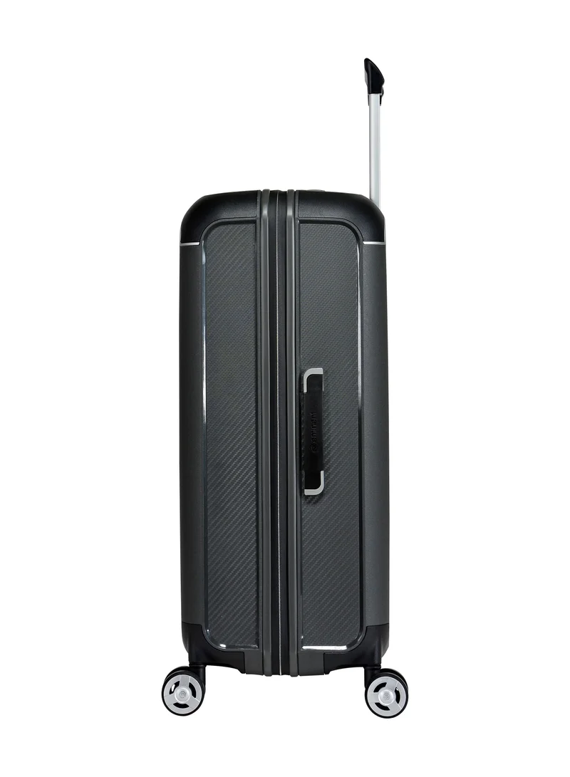 eminent Champion Hard Case Travel Bags Trolley Luggage Sets of 3 Polypropylene Lightweight 4 Quiet Double Spinner Wheels Suitcase With TSA Lock B0002 Dark Grey