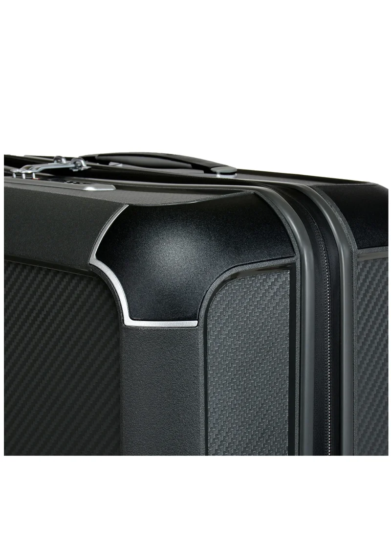 eminent Champion Hard Case Travel Bags Trolley Luggage Sets of 3 Polypropylene Lightweight 4 Quiet Double Spinner Wheels Suitcase With TSA Lock B0002 Dark Grey