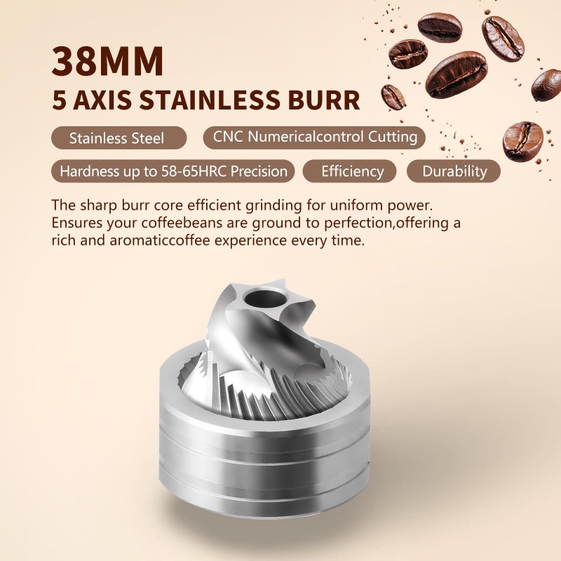 Toughwild Manual Coffee Grinder, Manual Burr Coffee Grinder Capacity 25g with CNC Stainless Steel Conical Burr, Internal Adjustable Setting, Hand Coffee Grinder for Espresso, Pour Over, French Press, Moka. - Image 3