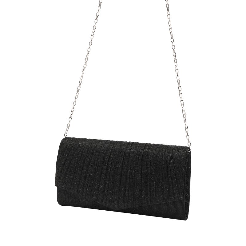 Women'S Evening Bag Pleated Fashion Clutch Envelope Bag Chain Crossbody Wedding Banquet Bag Exclusive - Image 3